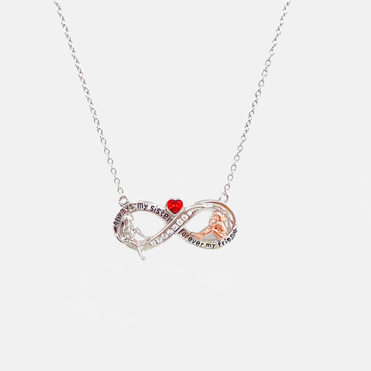 Cubic Zirconia Infinity Love Sister Necklace