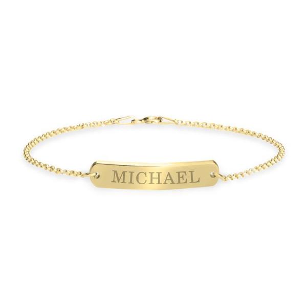 925 Sterling Silver Personalized Classic Name Bar Bracelet Length 6�7.5�Nameplate Bracelet - onlyone