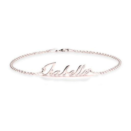 925 Sterling Silver Personalized Dainty Name Bracelet Length 6�7.5�Nameplate Bracelet - onlyone