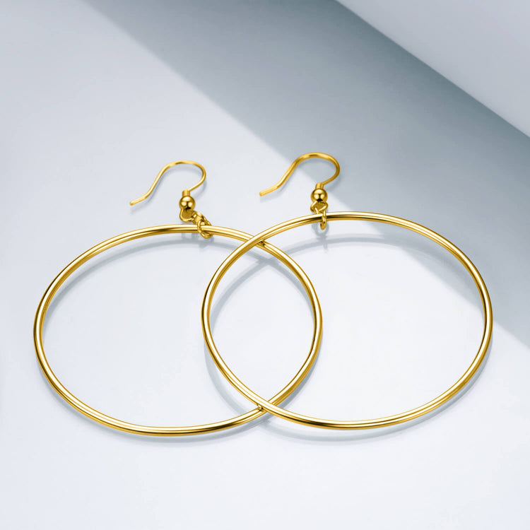 Boucles d'oreilles pendantes cercle en argent sterling 925