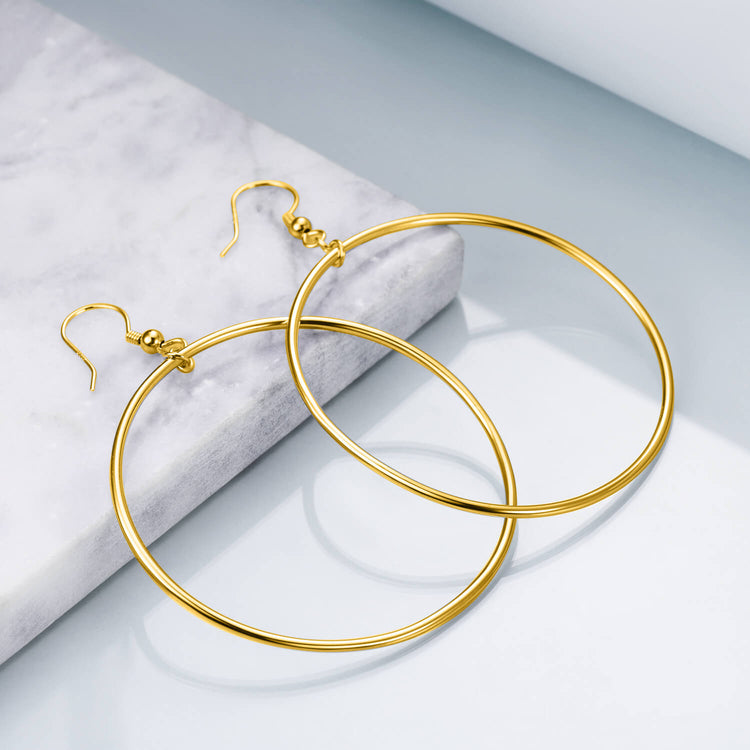 Boucles d'oreilles pendantes cercle en argent sterling 925