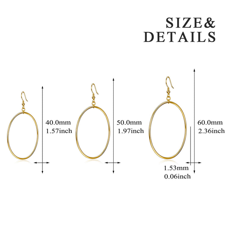 Boucles d'oreilles pendantes cercle en argent sterling 925