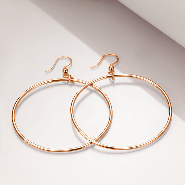 Boucles d'oreilles pendantes cercle en argent sterling 925