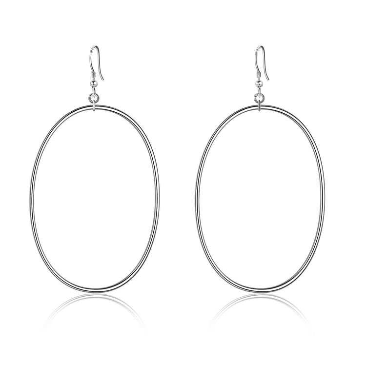 Boucles d'oreilles pendantes cercle en argent sterling 925