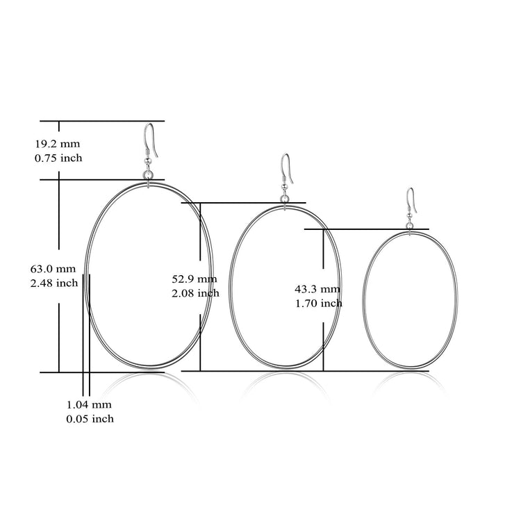 Boucles d'oreilles pendantes cercle en argent sterling 925