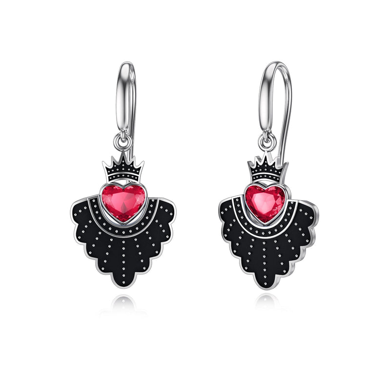 925 Sterling Silver Earrings Ruth Bader Ginsburg Jewelry for Women, RBG Feminist Memorial Gift with Crystal