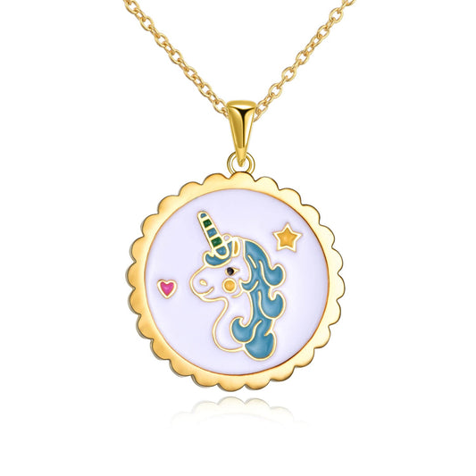 925 Sterling Silver Personalized Unicorn Name Necklace Nameplate Necklace Inspirational Gift - onlyone