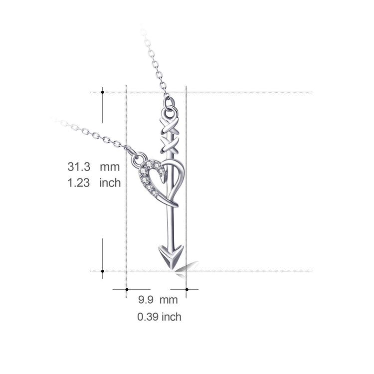 925 Sterling Silver An Arrow Through A Heart - onlyone