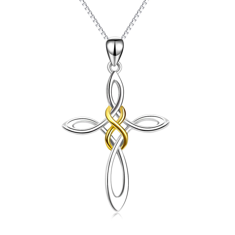 925 Sterling Silver Cross Necklace For Women Celtic Cross Infinity Necklace Gift For Her A Special Symbol Of Love And Friendship - onlyone