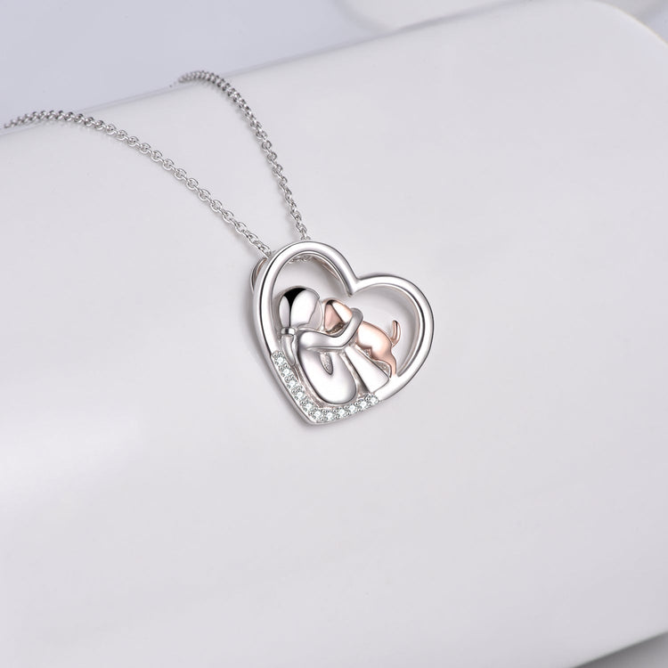 925 Sterling Silver Keepsake Dog Pendant Necklace Dog Lover Memorial Gifts for Women - onlyone