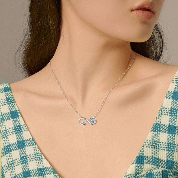 925 Sterling Silver Butterfly Initial Necklace Butterfly Jewelry for Women Birthday Graduation Gifts - onlyone