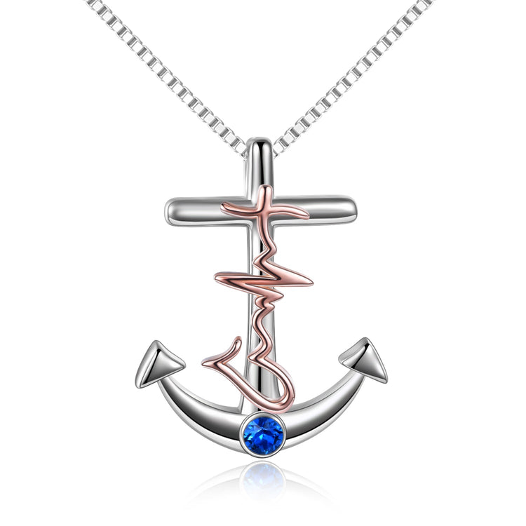 Collier pendentif ancre en argent sterling 925 bijoux nautiques pour femmes filles