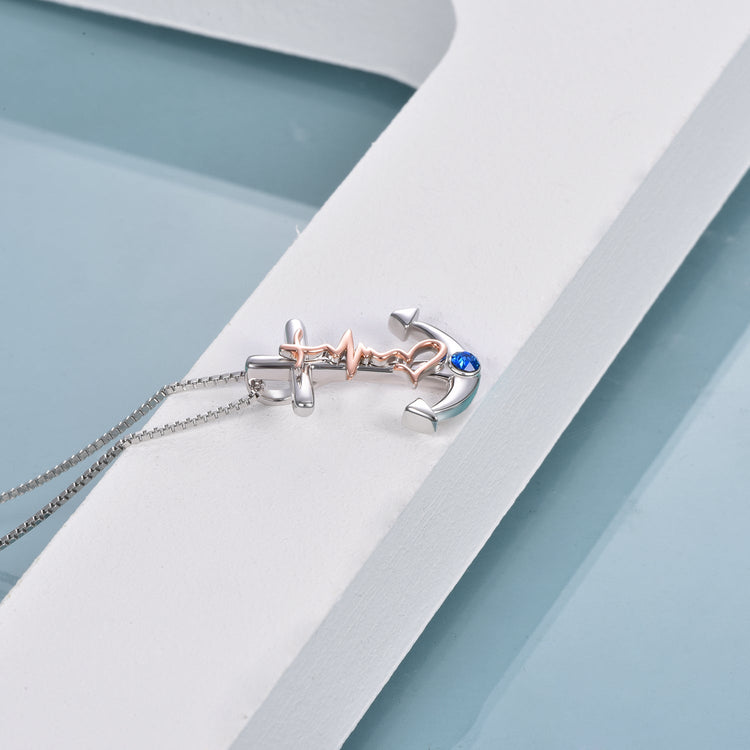 Collier pendentif ancre en argent sterling 925 bijoux nautiques pour femmes filles