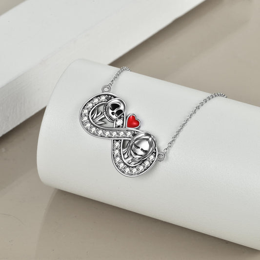 925 Sterling Silver Pumpkin King Infinity Necklace