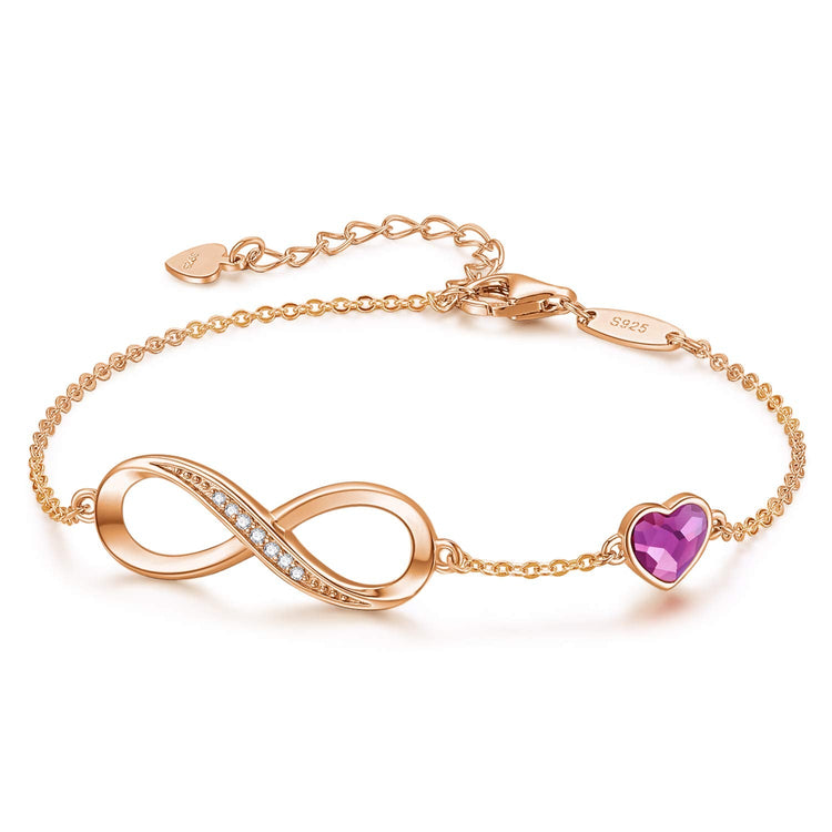 925 Sterling Silver Infinity Bracelet Adjustable Bracelet