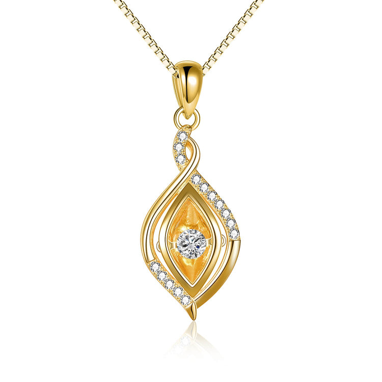 925 Sterling Silver Round 3mm Moissanite Halo Pendant Necklace