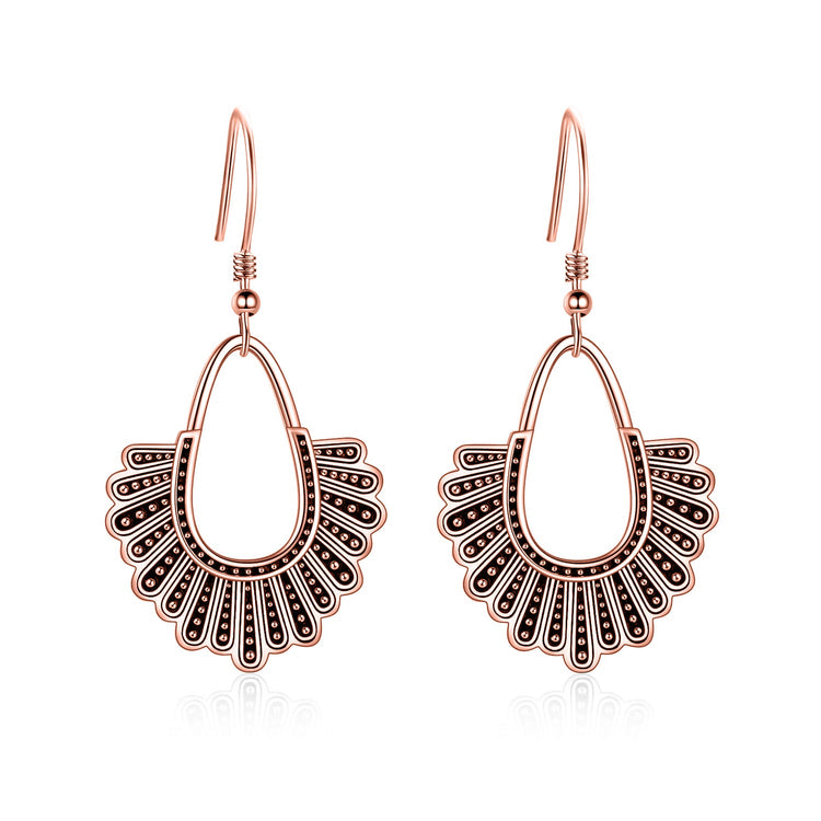 925 Sterling Silver Earrings Retro Tribal Style