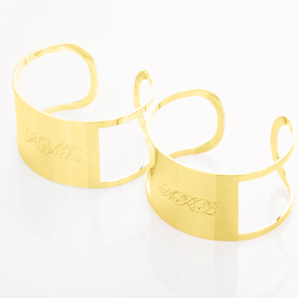 925 Sterling Silver Personalized Monogram Cuff 6�7.5�- onlyone