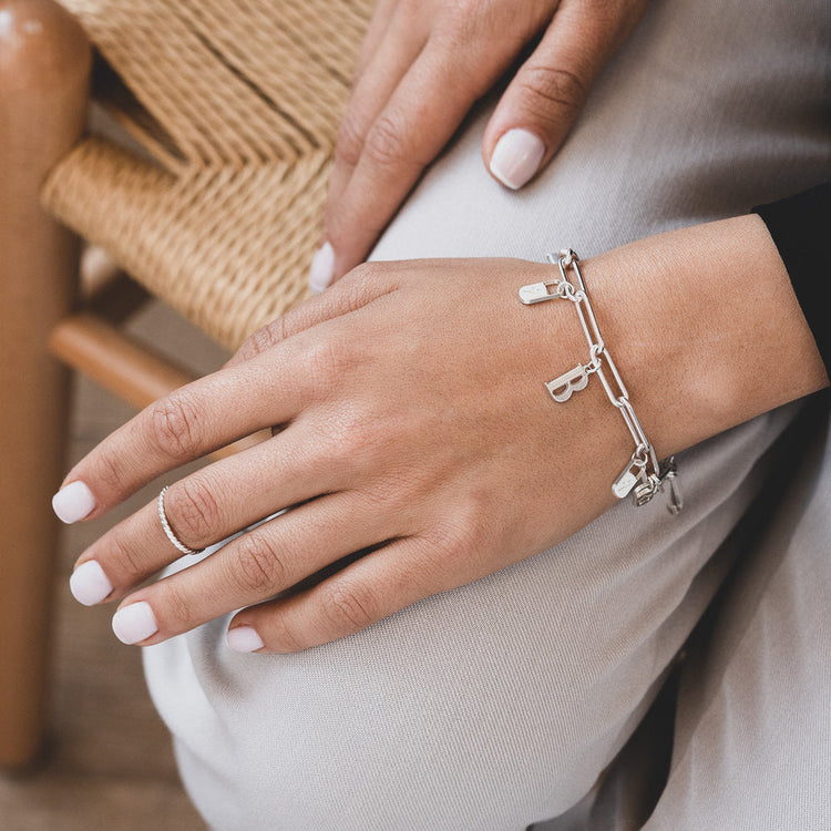 925 Sterling Silver Clip Link Bracelet