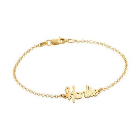 925 Sterling Silver Personalized Tiny Classic Name Bracelet Length 6�.5�Nameplate Bracelet - onlyone