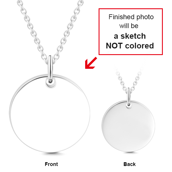 925 Sterling Silver Engraved Coin Photo Necklace Inspirational Gift Inspirational Gift - onlyone