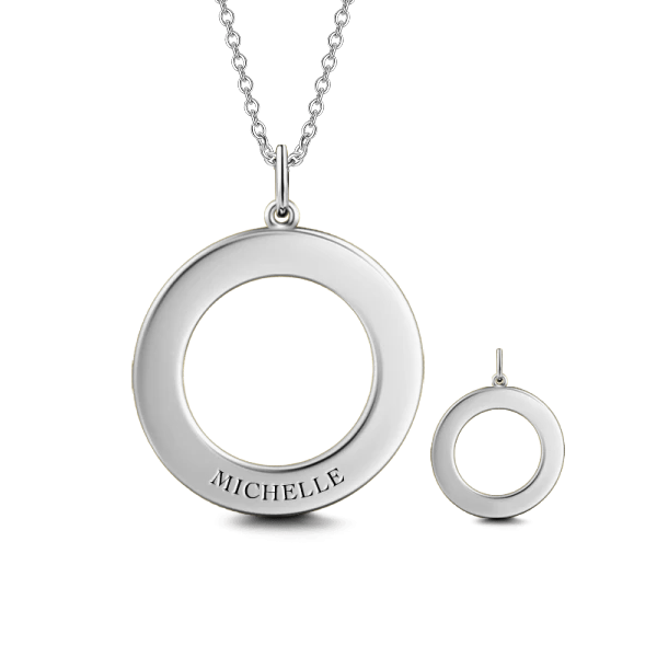 10K/14K Gold Personalized Engravable Disc Necklace Adjustable 16" - 20" White Gold/Yellow Gold/Rose Gold - onlyone