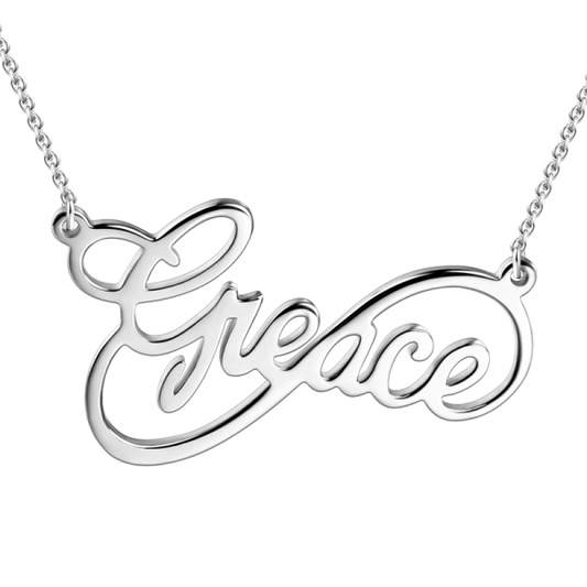 14K Gold Personalized Infinity Name Necklace White Gold/Yellow Gold/Rose Gold - onlyone