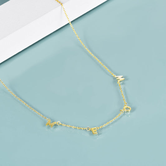 925 Sterling Silver Meow Choker Personalized Necklace