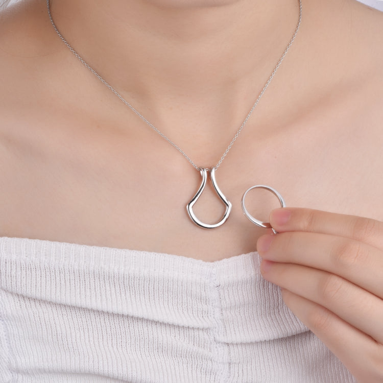 925 Sterling Silver Ring Holder Necklace Handmade Gift Nurse Jewelry Ring Keeper (Suitable for all rings up to size 8) - onlyone