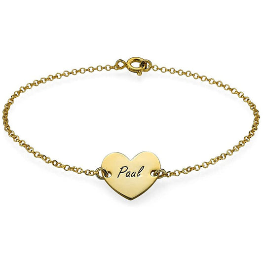 925 Sterling Silber Personal isierte Herz Name Fußkettchen Armbänder