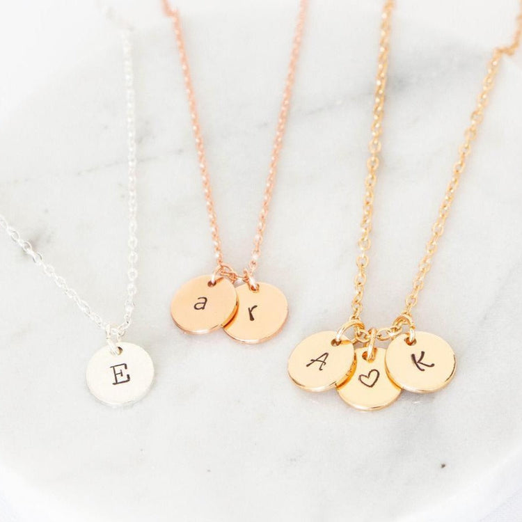 925 Sterling Silver Engraved 4 Coin Name Necklace Gift Nameplate Necklace