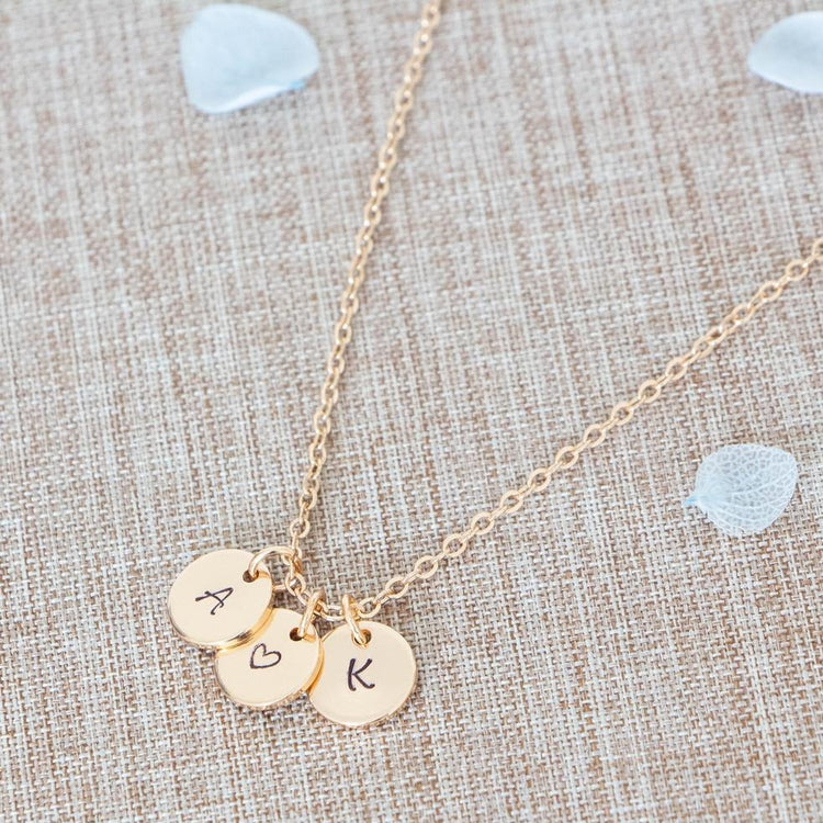 925 Sterling Silver Engraved 4 Coin Name Necklace Gift Nameplate Necklace