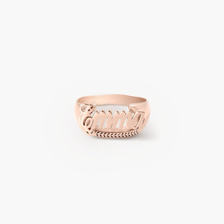 925 Sterling Silver Throwback Name Ring