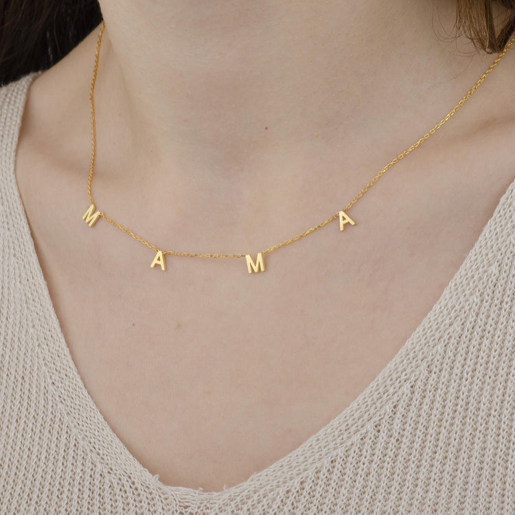 925 Sterling Silver A to Z Initial Choker Necklace Personalized Letter Name Necklace