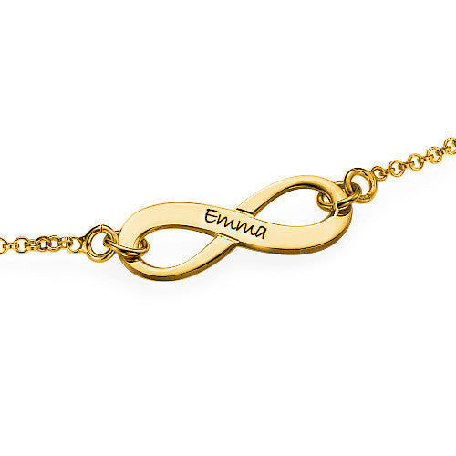 925 Sterling Silver Infinity Custom Name Bracelet - onlyone
