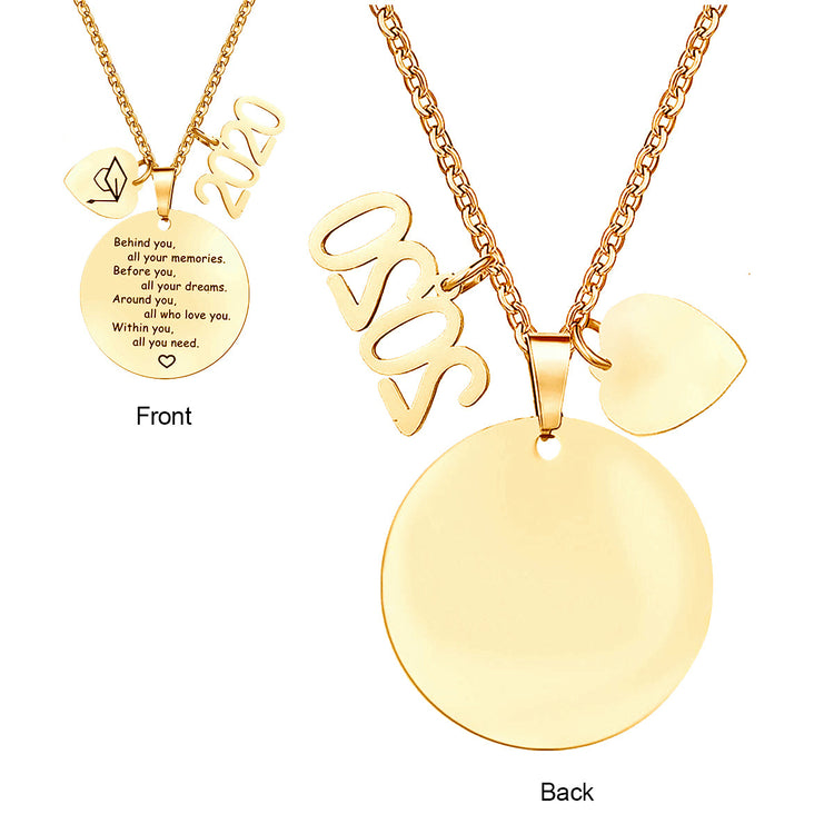 925 Sterling Silver Graduation Gifts for Her High School Graduation Necklace Congrats Grad Jewelry for Graduates