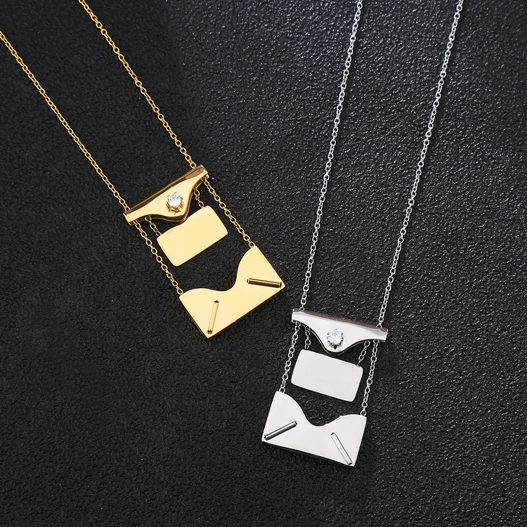 925 Sterling Silver Personalized Envelope Love Letter Locket Secret Message Necklace