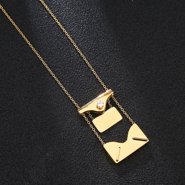 925 Sterling Silver Personalized Envelope Love Letter Locket Secret Message Necklace