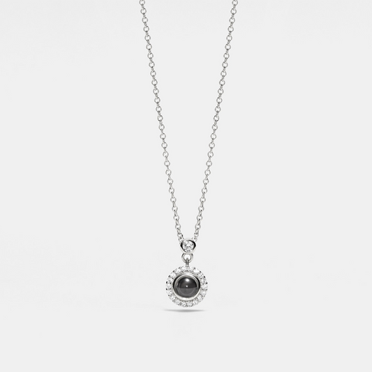 925 Sterling Silver Projection Necklace Trendy Best Friend Gift