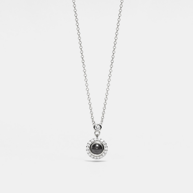 925 Sterling Silver Projection Necklace Trendy Best Friend Gift