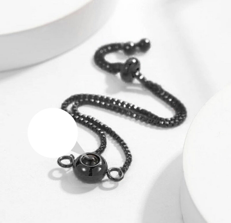 925 Sterling Silver Personalized Beautiful Photo Projection Bracelet Sweet Cool Gift