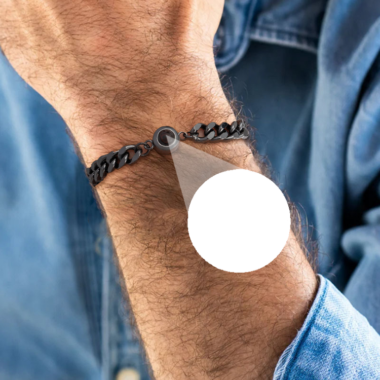 Personalized Photo Projection Bracelet Gift for Anniversary Gifts for Him