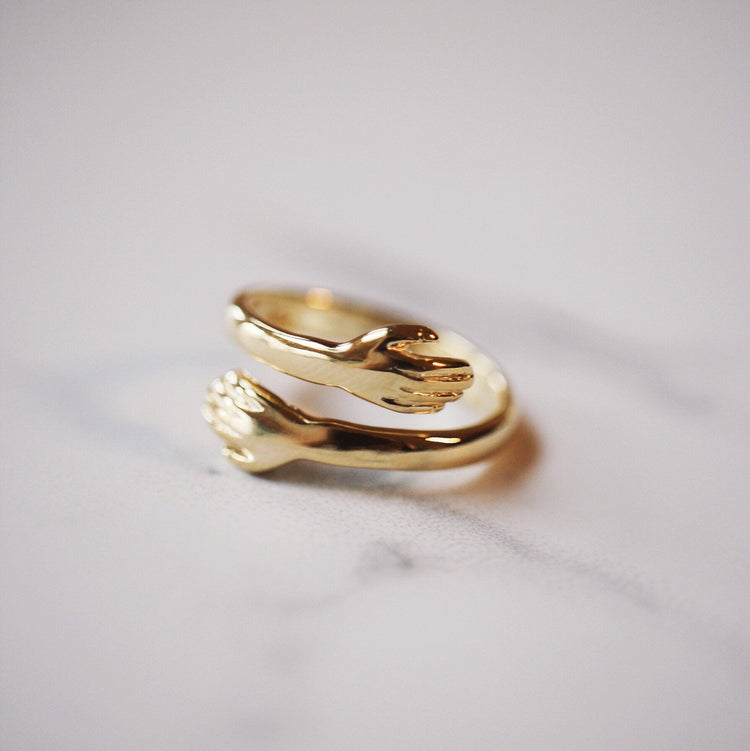 925 Sterling Silver Adjustable Love Hug Ring
