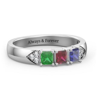 925 Sterling Silver Classic Princess Cut Ring