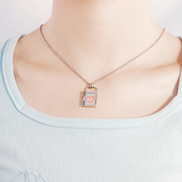 925 Sterling Silver Personalized Photo & Engraved Message Necklace