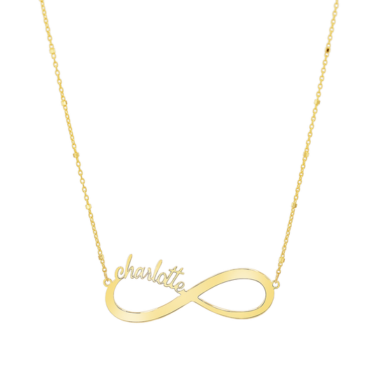 925 Sterling Silver Infinity Custom Name Necklace