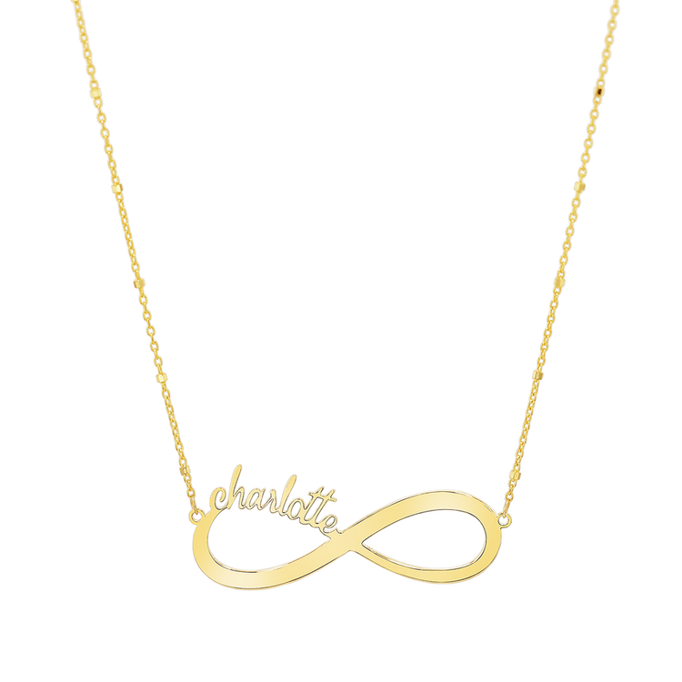 925 Sterling Silver Infinity Custom Name Necklace