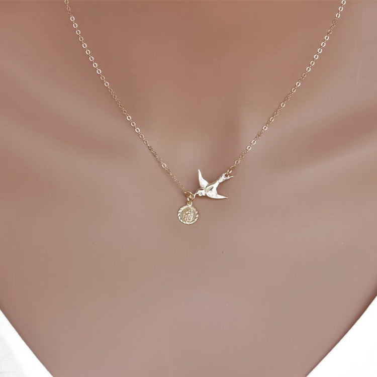 Cadeau de première communion en argent sterling 925, cadeau de fille de première communion, collier de première communion, cadeau de baptême, faveurs de baptême, bijoux de première communion