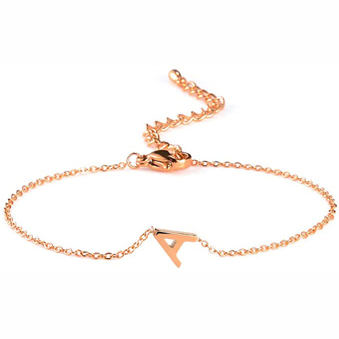 925 Sterling Silver Mini Initial Bracelet