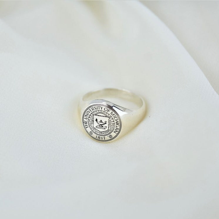 925 Sterling Silver Custom College Class Ring, Graduation Gift